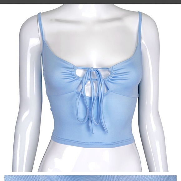 MULTIFACETEC DREAMS Tops - “CALI” CROP IN BLUE